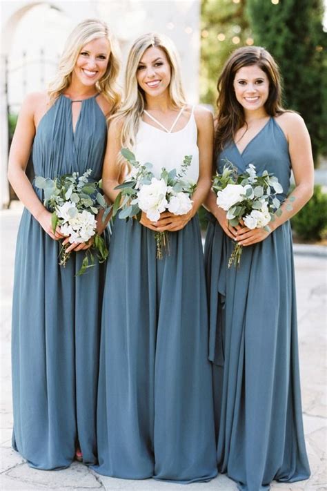 affordable dusty blue bridesmaid dresses.